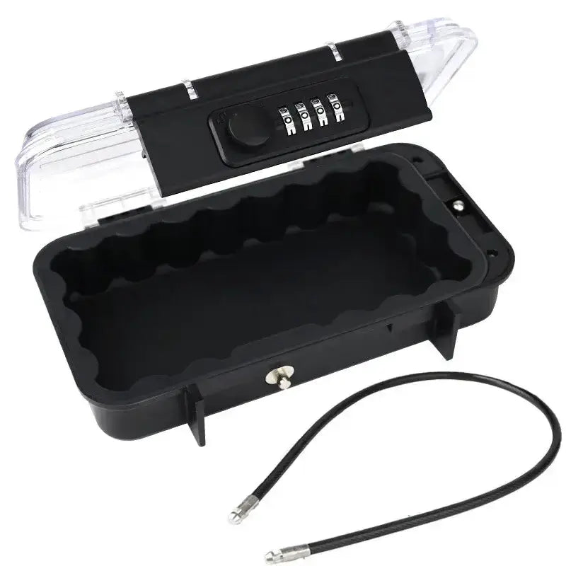 Habicare SS Portable Travel Safe Box – Waterproof Lockbox Portable Travel Safe Box – Waterproof Lockbox