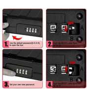 Habicare SS Portable Travel Safe Box – Waterproof Lockbox Portable Travel Safe Box – Waterproof Lockbox