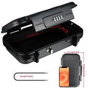 Habicare SS Portable Travel Safe Box – Waterproof Lockbox Portable Travel Safe Box – Waterproof Lockbox