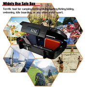 Habicare SS Portable Travel Safe Box – Waterproof Lockbox Portable Travel Safe Box – Waterproof Lockbox