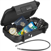 Habicare SS Portable Travel Safe Box – Waterproof Lockbox Portable Travel Safe Box – Waterproof Lockbox