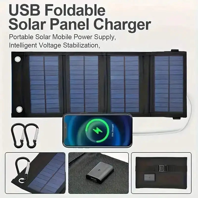 Habicare SS Portable USB Foldable Solar Panel Habicare Portable USB Foldable Solar Panel Charger