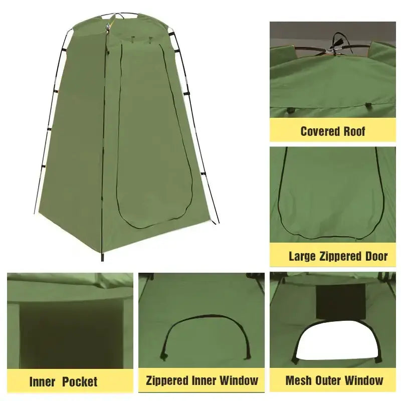 Portable Waterproof Shower & Changing Tent (available in Green & Orange) – view 3