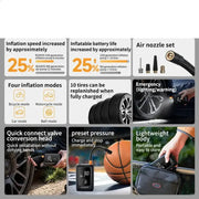 Habicare HBC Portable Wireless Air Compressor For Tyre Inflation Portable Wireless Air Compressor For Tyre Inflation