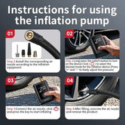 Habicare HBC Portable Wireless Air Compressor For Tyre Inflation Portable Wireless Air Compressor For Tyre Inflation