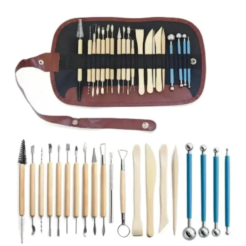 Habicare SS Pottery Tool Set – Clay, Ceramic, Wax Carving Kit Pottery Tool Set – Clay, Ceramic, Wax Carving Kit
