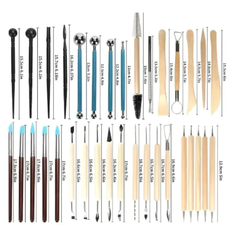 Habicare SS Pottery Tool Set – Clay, Ceramic, Wax Carving Kit Pottery Tool Set – Clay, Ceramic, Wax Carving Kit