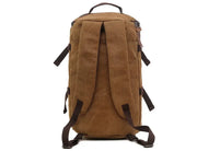 50L Canvas Hiking Backpack - Retro Style Travel Rucksack with Leather Accents | Men's Outdoor Pack – view 9