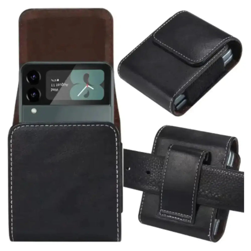 Habicare 9eight5 Premium Leather Belt Clip Case (Black) Premium Leather Belt Clip Case (Black)