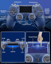 techplus PS4 Controller - Navy Blue Navy Blue PS4 Wireless Controller Compatible PS4 Pro