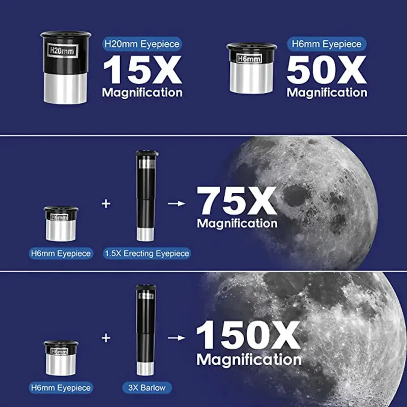 Professional Astronomical Telescope – 150x Zoom with HD Night Vision – view 12