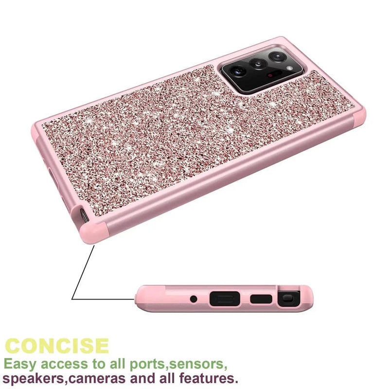 salelink.co.nz Unbranded Samsung Note 20 Ultra Case Samsung Note 20 Ultra Rose Gold Glitter Case