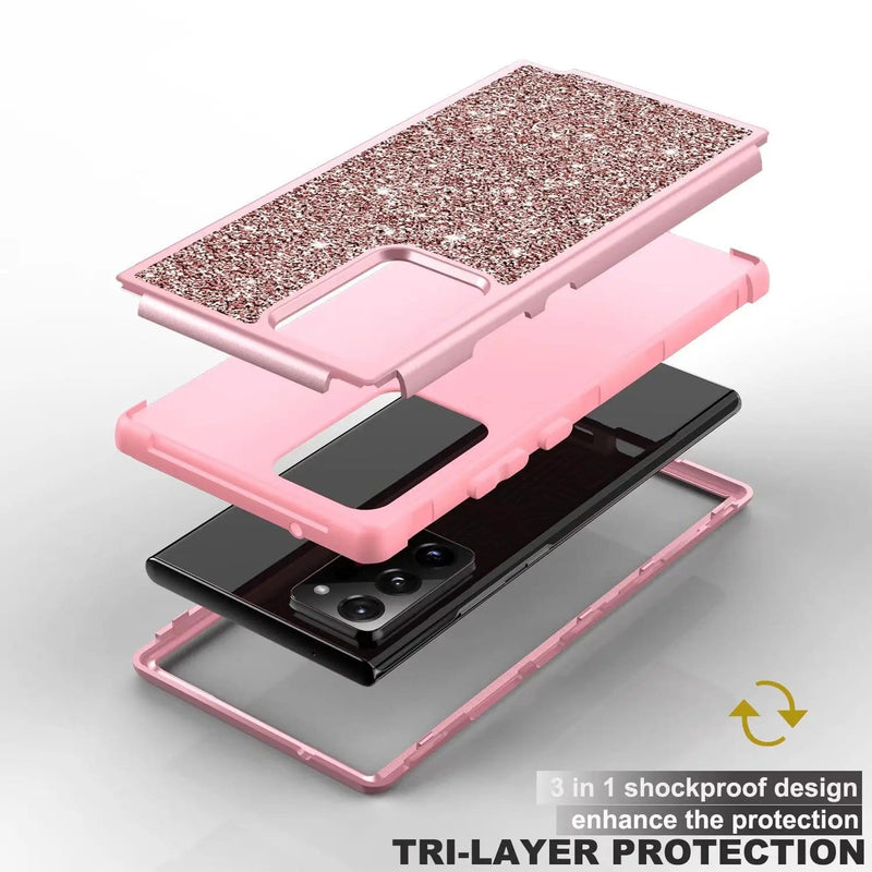salelink.co.nz Unbranded Samsung Note 20 Ultra Case Samsung Note 20 Ultra Rose Gold Glitter Case