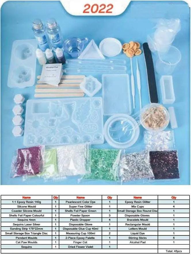 Resin Art NZ Resin Tools Upgraded 45pcs Resin Tools Set Starter Kit Upgraded 45pcs Resin Tools Set Starter Kit | NZ