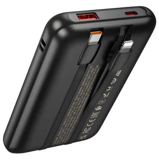 Q37 Graceful Fast Charging Power Bank 10000mAh with Built-In Cables – view 2