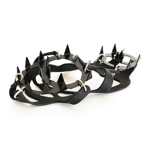 18-Tooth Stainless Steel Ice Crampons for Climbing - Silicone Anti-Slip Traction | M & L – view 2