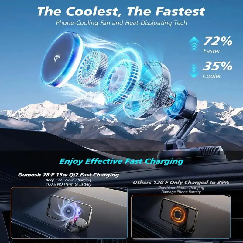 Habicare 9eight5 Qi2 15W Mag-Safe Car Mount Charger Qi2 15W Mag-Safe Car Mount Charger
