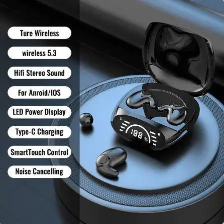 Post-Ear Bluetooth Headphones - Wireless Earphone with Voice Control & 4-8 Hour Battery | 3 Colors – view 1