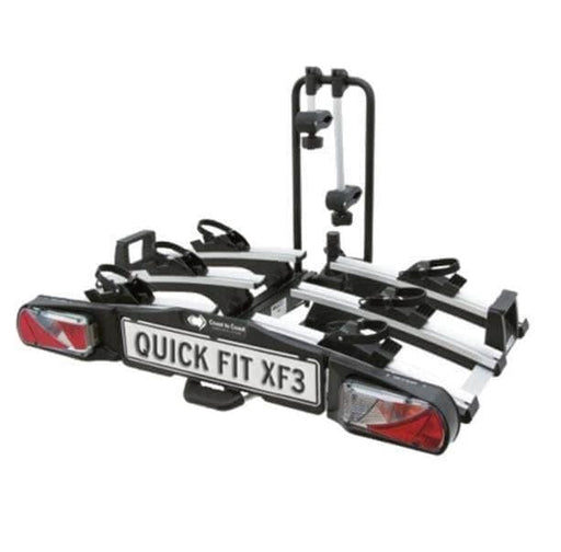 XF3 Large Folding Tilting Durable 3 Bike Rack By Quick Fit 60kg Capacity EBike Compatible Family Car Carrier