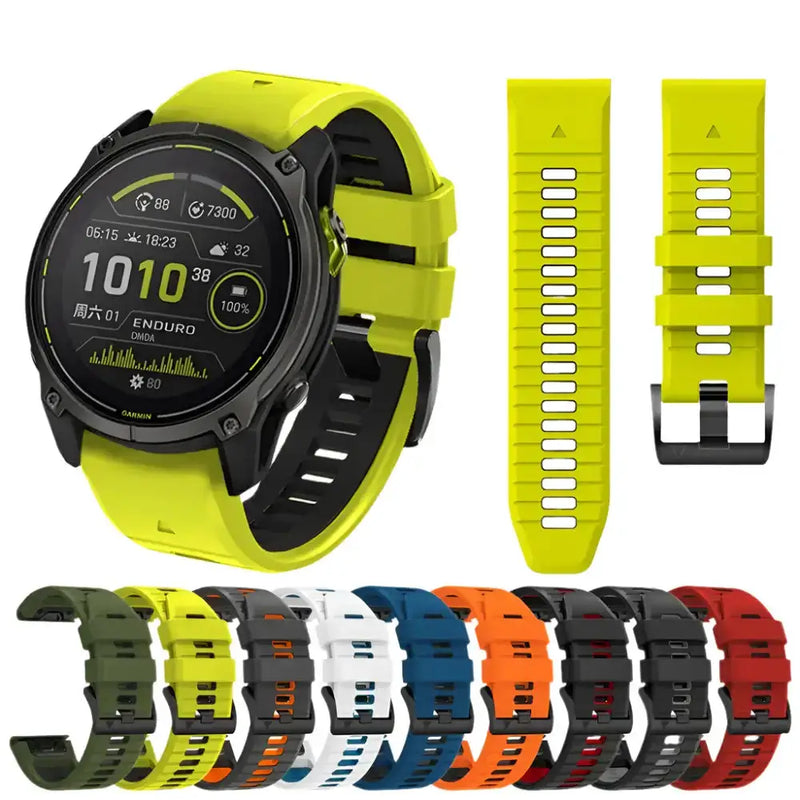 QuickFit Silicone Strap for the Garmin Flagship Models (2 sizes & 46 colours available) – view 1