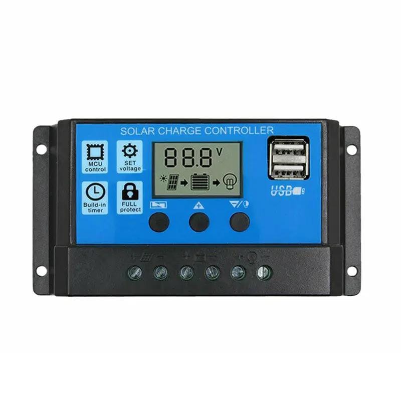 30A 12V/24V LCD DISPLAY PWM SOLAR PANEL REGULATOR CHARGE CONTROLLER & TIMER – view 1