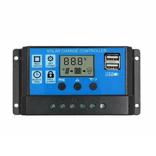 30A 12V/24V LCD DISPLAY PWM SOLAR PANEL REGULATOR CHARGE CONTROLLER & TIMER – view 1