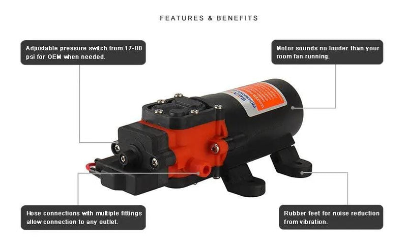 SEAFLO 12V Water Pump Trailer Caravan Camping Boat – view 4