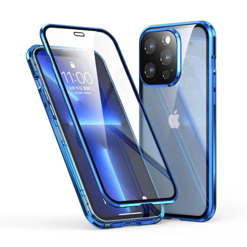 salelink.co.nz Unbranded iPhone 13 Pro Case Blue Magnetic Glass Case iPhone 13 Pro Screen Protector