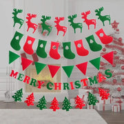 46PCS Merry Christmas Banner Decorations Bunting Sign – view 3