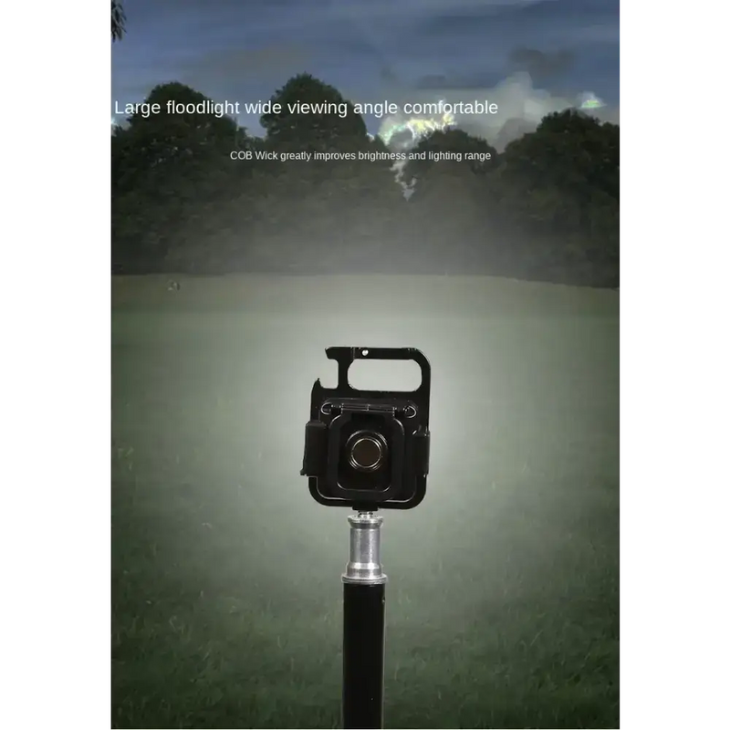 Habicare SS Rechargeable Mini LED Light Habicare Mini COB LED Flashlight with Bottle Opener