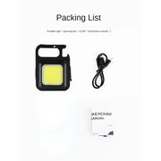 Habicare SS Rechargeable Mini LED Light Habicare Mini COB LED Flashlight with Bottle Opener