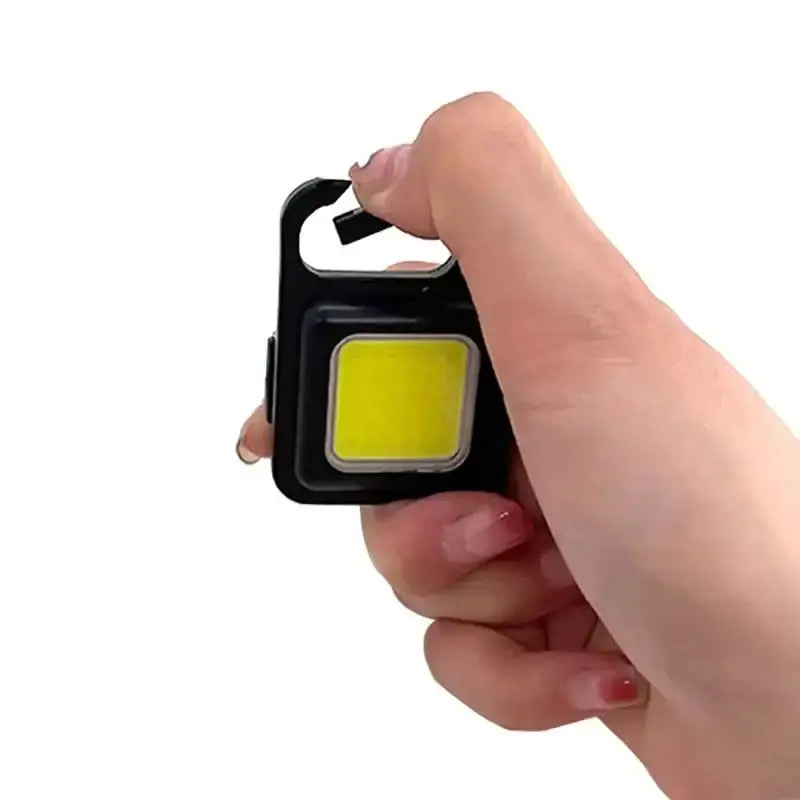 Habicare SS Rechargeable Mini LED Light Habicare Mini COB LED Flashlight with Bottle Opener