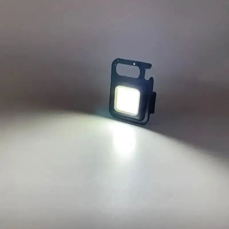 Habicare SS Rechargeable Mini LED Light Habicare Mini COB LED Flashlight with Bottle Opener