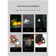Habicare SS Rechargeable Mini LED Light Habicare Mini COB LED Flashlight with Bottle Opener
