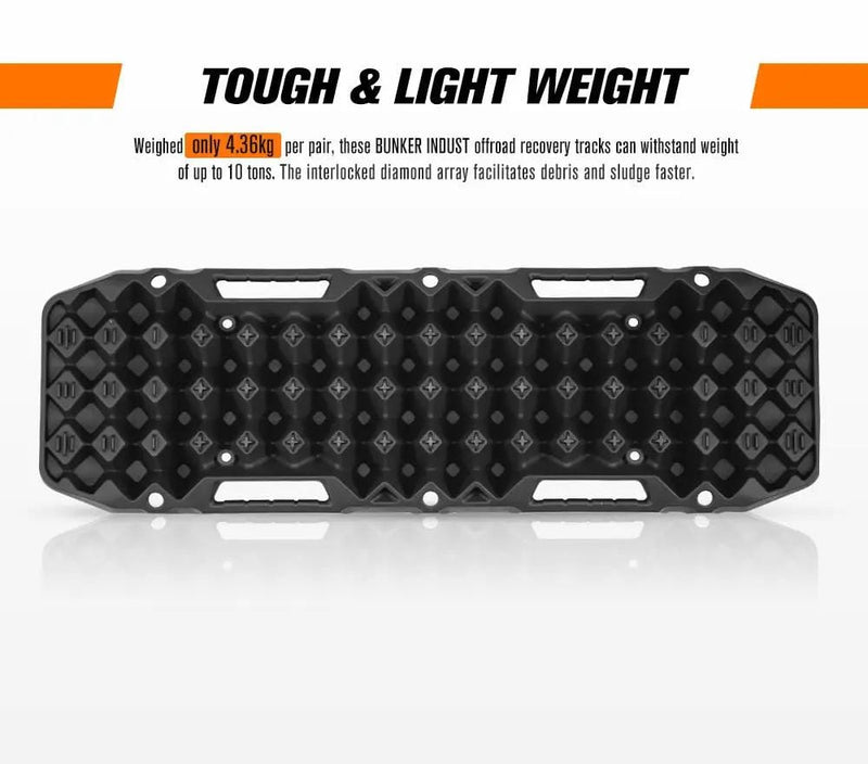 Bunker Indust Pair 10T Recovery Tracks Offroad Black For 4x4 – view 5