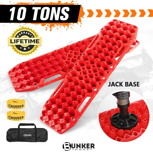 Bunker Indust Recovery Tracks With Jack Base 10T For 4WD OffRoad Red – view 2