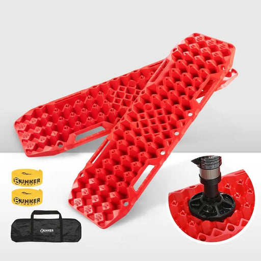 Bunker Indust Recovery Tracks With Jack Base 10T For 4WD OffRoad Red – view 1