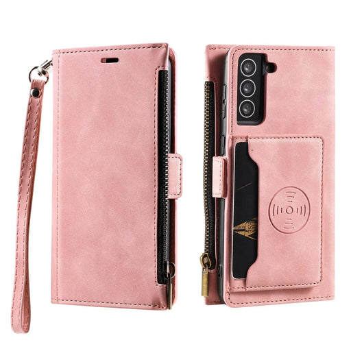 salelink.co.nz Unbranded Samsung S21 Case Samsung S21 Wallet Case Pink PU Leather Dual Layer