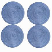salelink.co.nz Unbranded 18cm Pack of 4 Coaster Placemats Blue 18cm Woven Coaster Placemats Pack Of 4