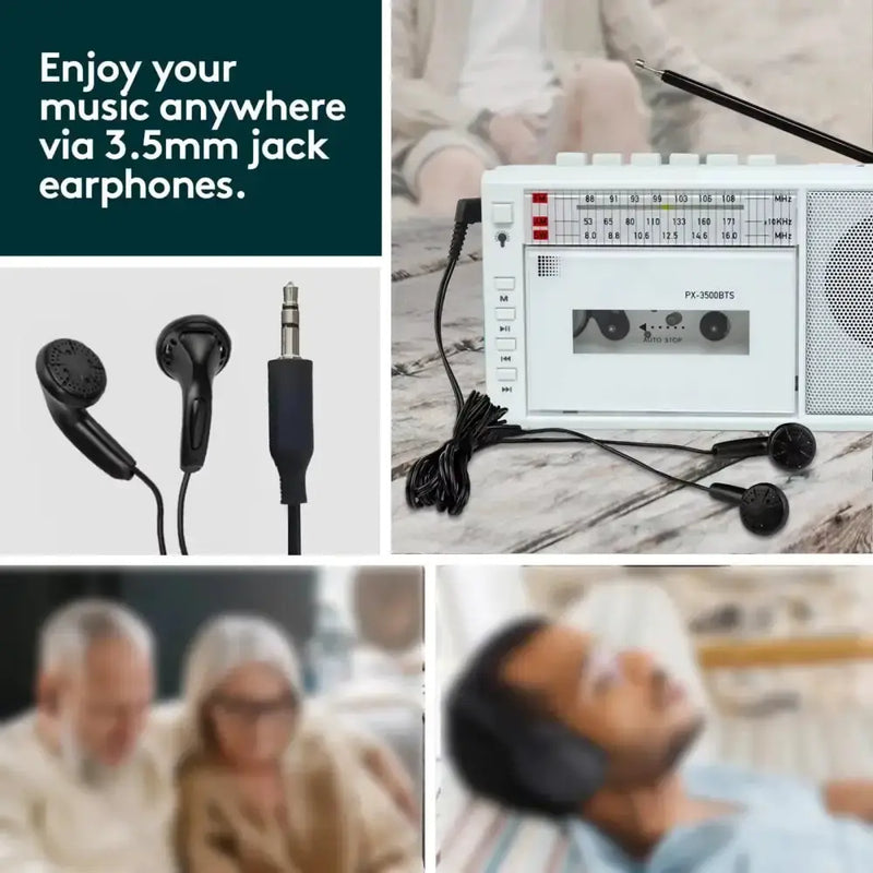 Habicare SS Retro Cassette Player with SD Card & Radio Retro Cassette Player with SD Card & Radio