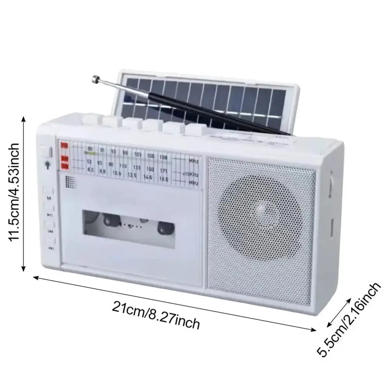 Habicare SS Retro Cassette Player with SD Card & Radio Retro Cassette Player with SD Card & Radio
