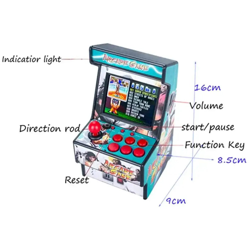 Retro Mini 16-Bit Handheld Game Console – 156 Built-in Games (5 colours available) – view 3