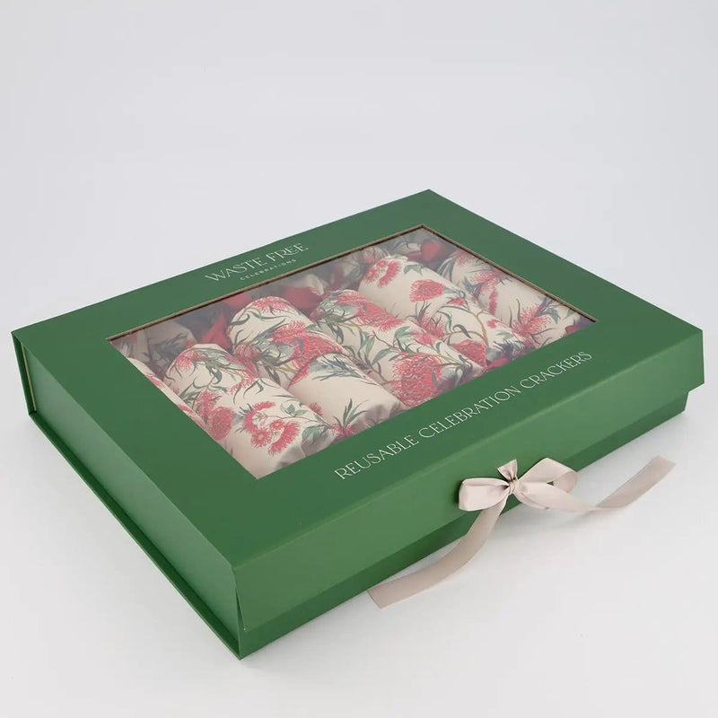 Waste Free Celebrations Christmas Crackers Australian Eucalyptus (6 Reusable Crackers) Australian Eucalyptus (6 Reusable Crackers)