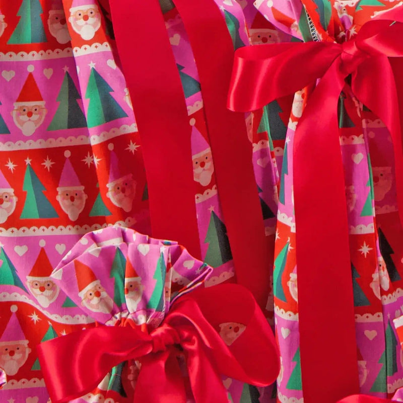 Waste Free Celebrations Fabric Gift Bags Papa Noel (Reusable Gift Bag Set) Papa Noel (Reusable Gift Bag Set)
