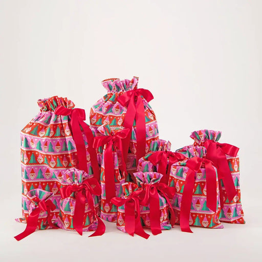 Waste Free Celebrations Fabric Gift Bags Papa Noel (Reusable Gift Bag Set) Papa Noel (Reusable Gift Bag Set)