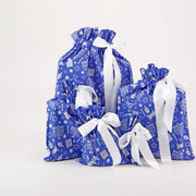 Waste Free Celebrations Fabric Gift Bags Happy Hanukkah (Reusable Gift Bag Set) Happy Hanukkah (Reusable Gift Bag Set)