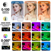Habicare SS RGB LED Camera Light Panel for Vlog & DSLR RGB LED Camera Light Panel for Vlog & DSLR