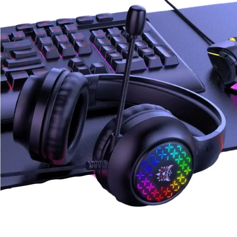 RGB Wired Gaming Headset – Over-Ear, Noise-Cancelling Mic – view 3