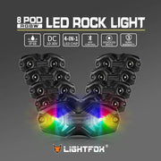 Kiwi Offroad LIGHTFOX RGBW LED Rock Lights - 8 Pack Lightfox RGBW Rock Lights 8 Pack Offroad Kit