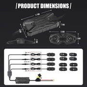 Kiwi Offroad General LIGHTFOX RGBW LED Rock Lights - 4 Pack Lightfox RGBW Rock Lights 4 Pack For Offroad Jeeps